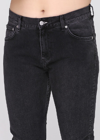Джинси Weekday однотонні сірі джинсові бавовна