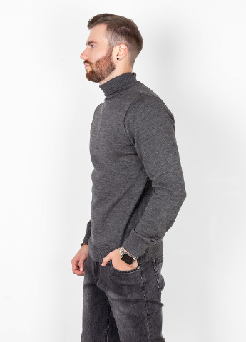 Серый демисезонный свитер мужской джемпер ISSA PLUS GN4-57