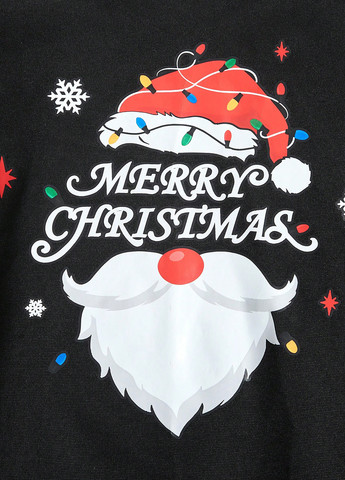 SHEIN свитшот новогодний черный кэжуал полиэстер