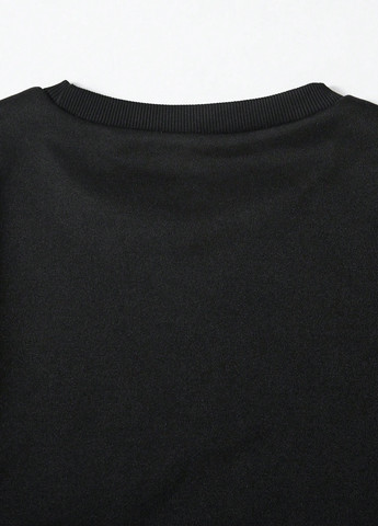 SHEIN свитшот новогодний черный кэжуал полиэстер