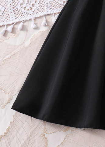 Чорний літній комплект (накидка, сукня) SHEIN