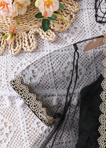 Чорний літній комплект (накидка, сукня) SHEIN