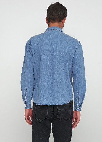 Голубой джинсовая рубашка с орнаментом Asos
