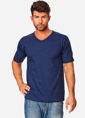 Синяя футболка мужская new джинсовый 201 Cornette