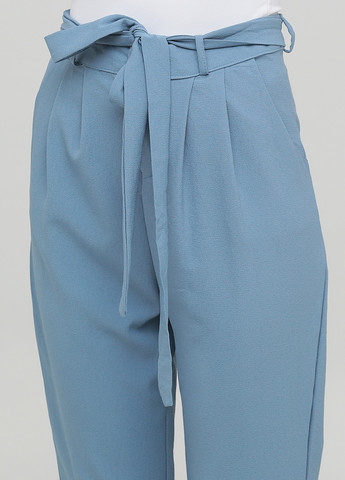 Голубые кэжуал летние каррот, зауженные, укороченные брюки Bebe Plus