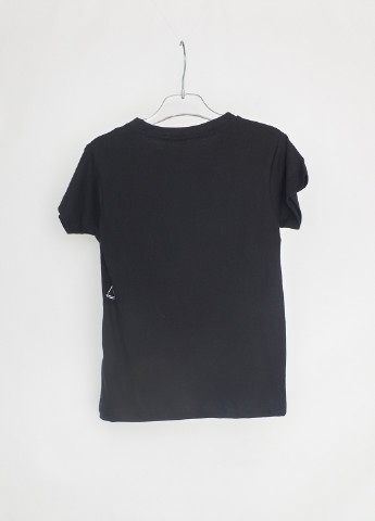 Черная летняя футболка Eleven Paris