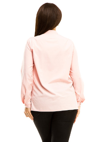 Світло-рожева демісезонна блуза з довгим рукавом Lady Style