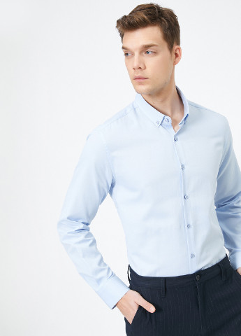 Светло-голубой классическая рубашка KOTON