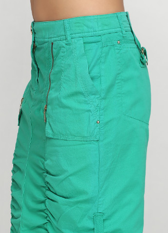 Зеленая кэжуал однотонная юбка Sassofono