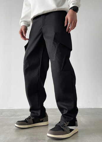 Черные кэжуал демисезонные карго брюки SHEIN