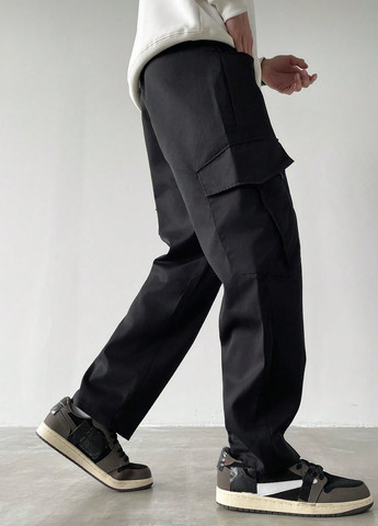 Черные кэжуал демисезонные карго брюки SHEIN