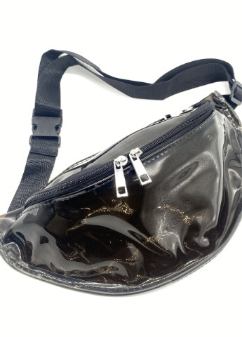 Женская летняя прозрачная бананка "ЛЕТО" поясная сумка черная NoName (251204317)