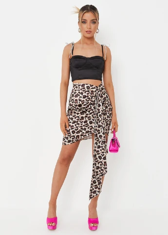 Разноцветная кэжуал леопардовая юбка Missguided