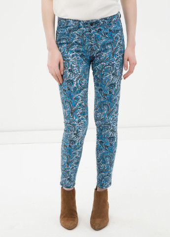 Светло-синие джинсовые демисезонные зауженные, укороченные брюки KOTON JEANS