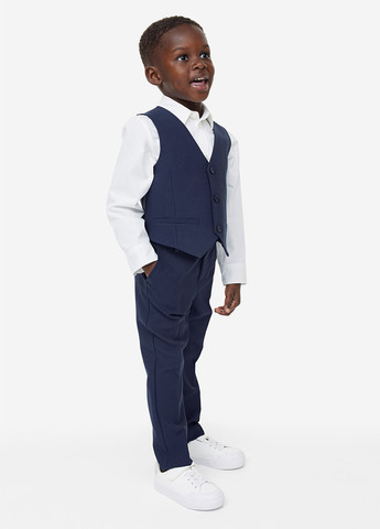 Темно-синие праздничный, кэжуал демисезонные брюки классические H&M