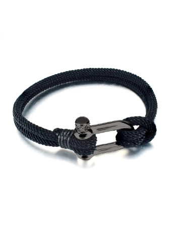 Браслет оберег Черный из нейлонового водостойкого шнура 19.5 см No Brand (254398559)