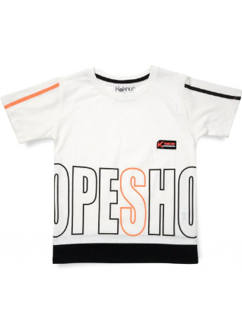 Комбінована демісезонна футболка дитяча "opesho" (7870-134b-cream) Breeze