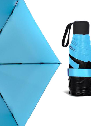 Зонт, 18х5 см TV-magazin складной однотонный голубой