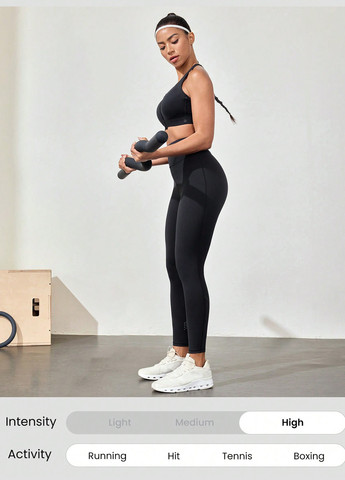 Черные демисезонные леггинсы SHEIN