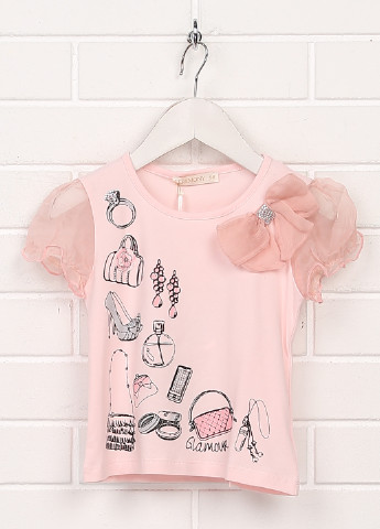 Розовая летняя футболка Ceremony by Wojcik
