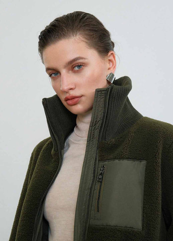 Оливковая (хаки) зимняя куртка SHEIN