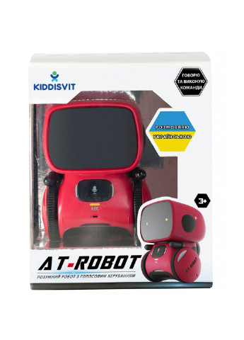 Интерактивная игрушка робот з голосовим управлінням красный, укр (AT001-01-UKR) AT-Robot (252148051)