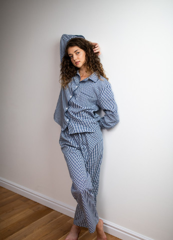 Комбинированная всесезон пижама рубашка + брюки MOONS English