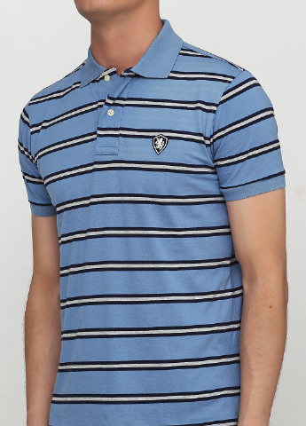 Темно-голубой футболка-поло для мужчин Tommy Hilfiger в полоску