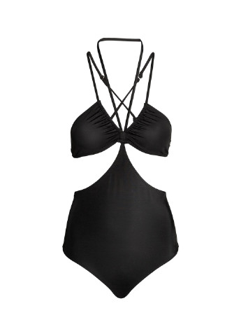 Чорний літній купальник суцільний H&M