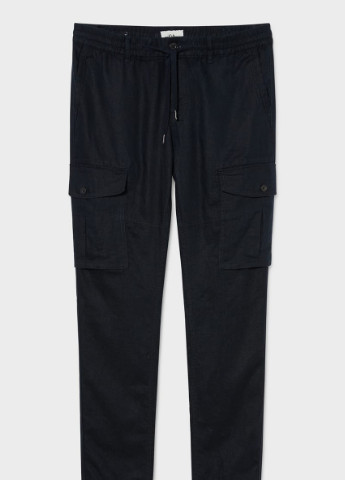Темно-синие кэжуал летние брюки C&A