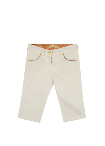 Белые кэжуал демисезонные со средней талией брюки 1 Classe
