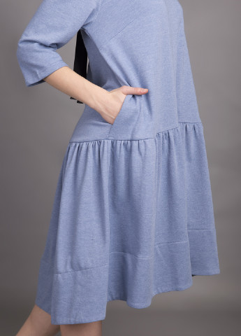 Світло-синя кежуал сукня а-силует Andre Tan меланжева
