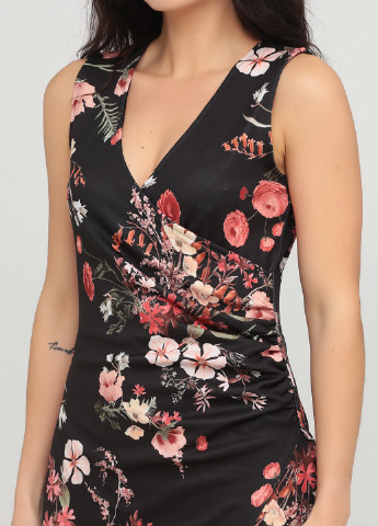 Черное кэжуал платье футляр Quiz с цветочным принтом
