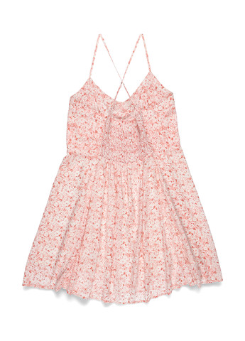 Рожева кежуал сукня кльош Gap з квітковим принтом