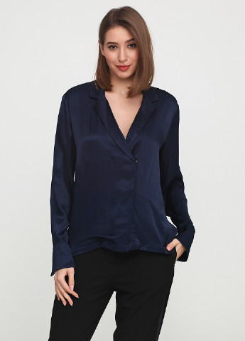 Темно-синяя демисезонная блуза Friendtex