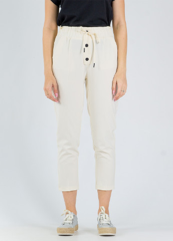 Белые кэжуал демисезонные зауженные брюки Dilvin
