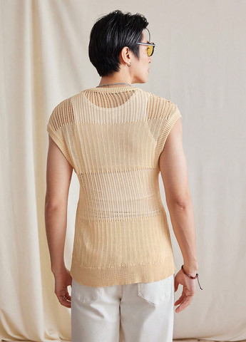 Бежевий літній светр пуловер SHEIN