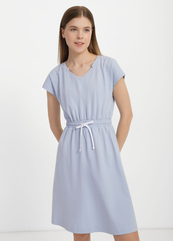 Светло-голубое кэжуал платье платье-футболка Promin однотонное
