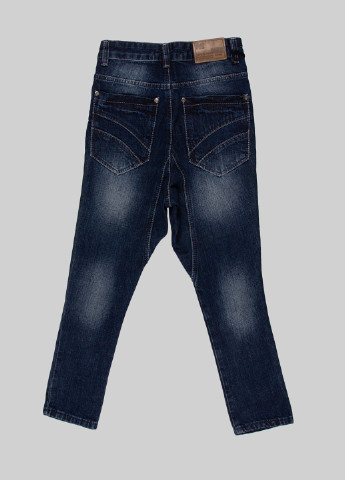 Темно-синие демисезонные зауженные джинсы Marions