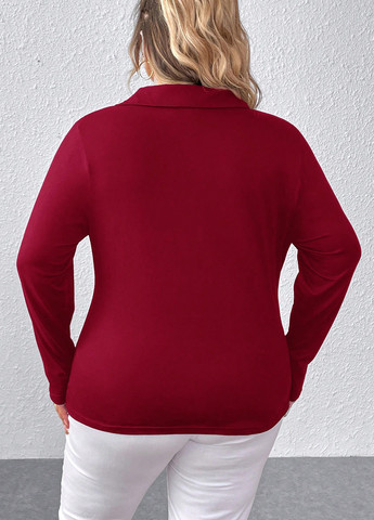 Бордовая блуза SHEIN