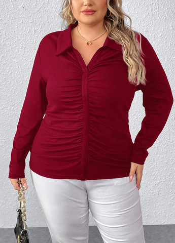 Бордовая блуза SHEIN