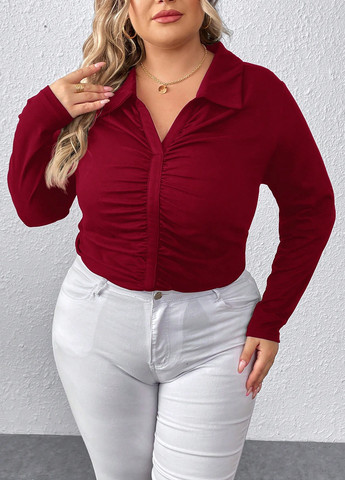 Бордовая блуза SHEIN