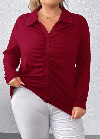 Бордовая блуза SHEIN