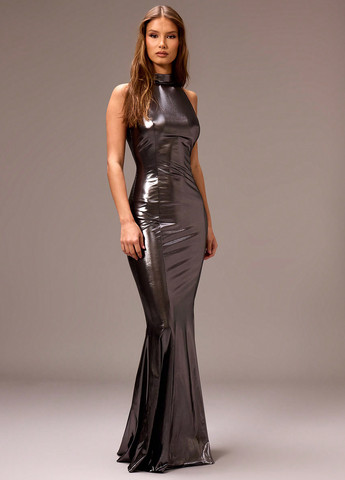 Темно-сіра кежуал сукня годе SHEIN однотонна