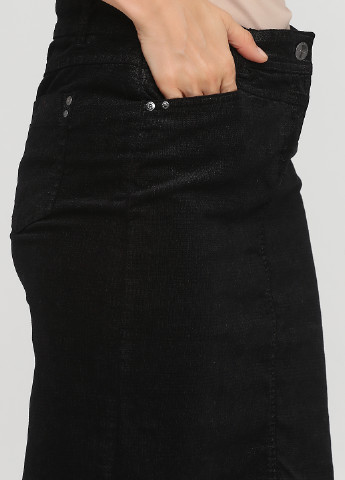 Черная кэжуал однотонная юбка C&A карандаш