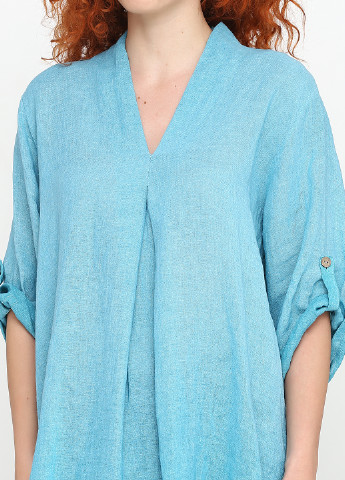 Голубая демисезонная блуза Made With