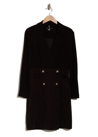 Черное кэжуал платье футляр Tommy Hilfiger однотонное