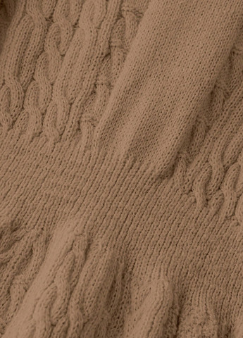 Світло-коричнева кежуал сукня сукня светр SHEIN однотонна