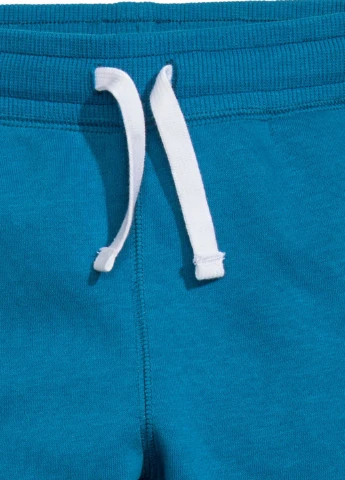 Голубые кэжуал демисезонные брюки H&M