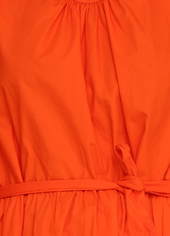 Оранжевое кэжуал платье Bubble однотонное